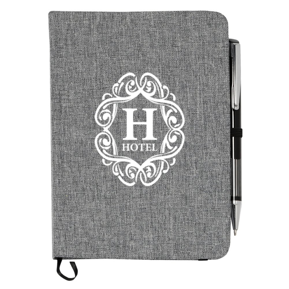 View larger image of Add Your Logo:  Naturally Heathered Journal